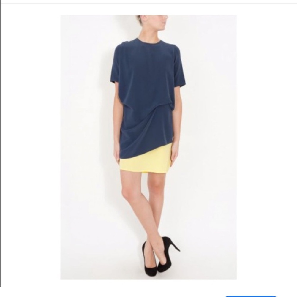 Acne Studios Mallory Two Tone Silk Dress